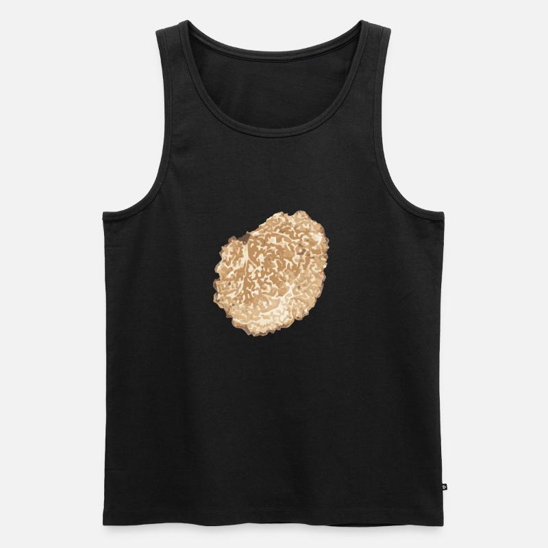 Trüffel Scheibe Pilz - Männer Premium Bio Tank Top - Schwarz