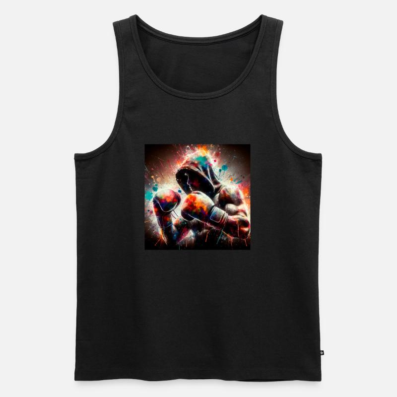 Boxer - Männer Premium Bio Tank Top - Schwarz
