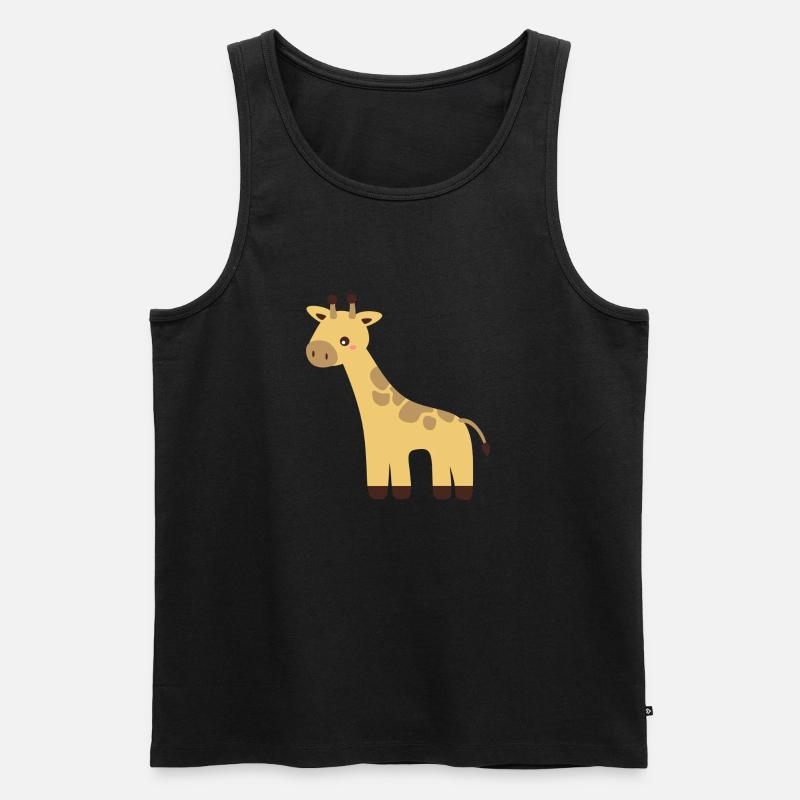 Giraffe - Männer Premium Bio Tank Top - Schwarz