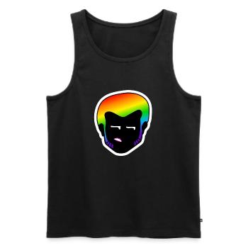 Genervtes Augenrollen : Sticky Queer Pride - Männer Premium Bio Tank Top - Schwarz - Vorne - AI Model Male 178 light (178cm)