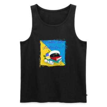 Abschlussfeier 2024 Abiturfeier - Männer Premium Bio Tank Top - Schwarz - Vorne - Michal (187cm)