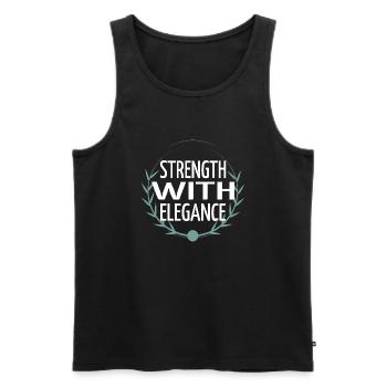 birthday present cool grace empowerment in action - Men's Premium Organic Tank Top - black - Front - Michal (187cm)