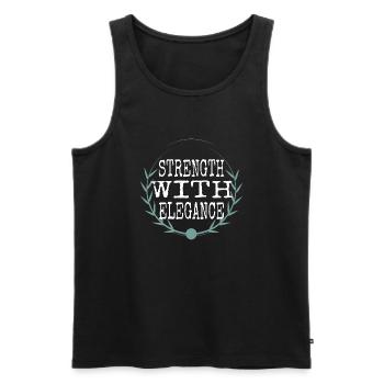 empowerment for success funny joke sayings - Männer Premium Bio Tank Top - Schwarz - Vorne - AI Model Male 178 light (178cm)
