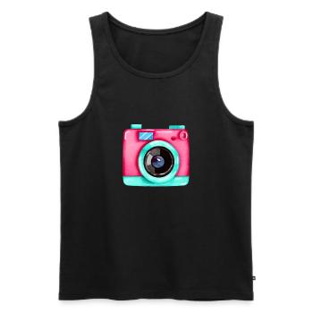 Kamera Fotografen Fotograf schön Fotografieren - Männer Premium Bio Tank Top - Schwarz - Vorne - Michal (187cm)