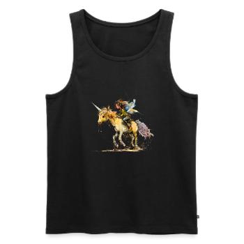 Kobolde sind Symbol der Hoffnung und Fantasie - Männer Premium Bio Tank Top - Schwarz - Vorne - AI Model Male 178 light (178cm)