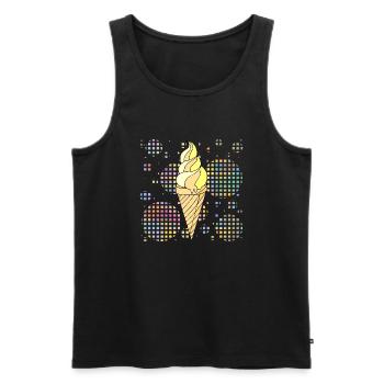 Eis - Männer Premium Bio Tank Top - Schwarz - Vorne - Michal (187cm)