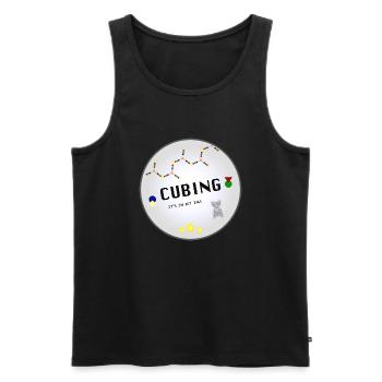 Cubing It's In My DNA - Männer Premium Bio Tank Top - Schwarz - Vorne - Michal (187cm)