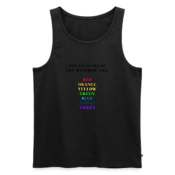 Farben des Regenbogen Geschenkidee bunt - Männer Premium Bio Tank Top - Schwarz - Vorne - AI Model Male 178 light (178cm)