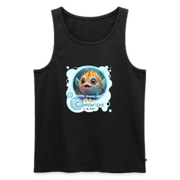 Kugelfisch - Männer Premium Bio Tank Top - Schwarz - Vorne - Michal (187cm)