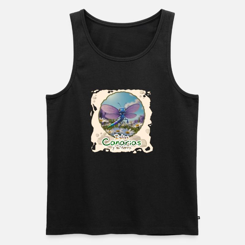 Libelle - Männer Premium Bio Tank Top - Schwarz