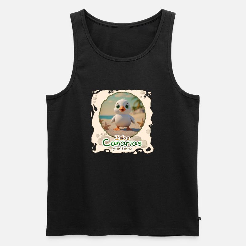 Taube - Männer Premium Bio Tank Top - Schwarz