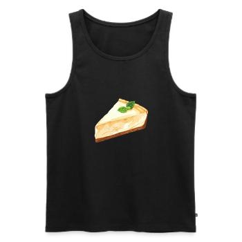 Belle illustration de gâteau au fromage - Débardeur bio Premium Homme - noir - Devant - AI Model Male 178 light (178cm)
