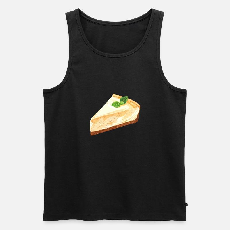 Schöner Cheesecake Illustration - Männer Premium Bio Tank Top - Schwarz