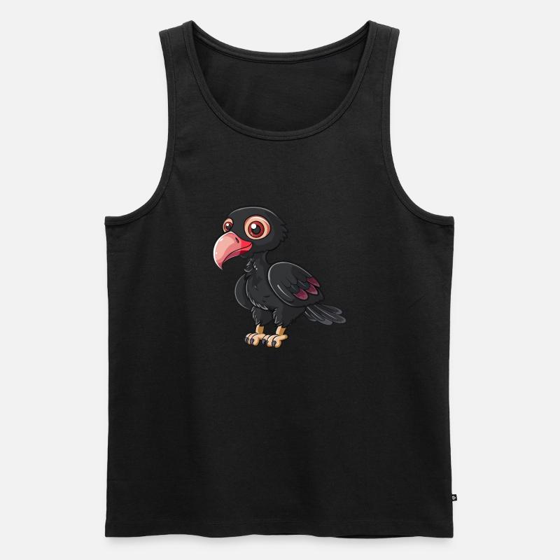 Bezaubernder Truthahngeier Charakter - Männer Premium Bio Tank Top - Schwarz
