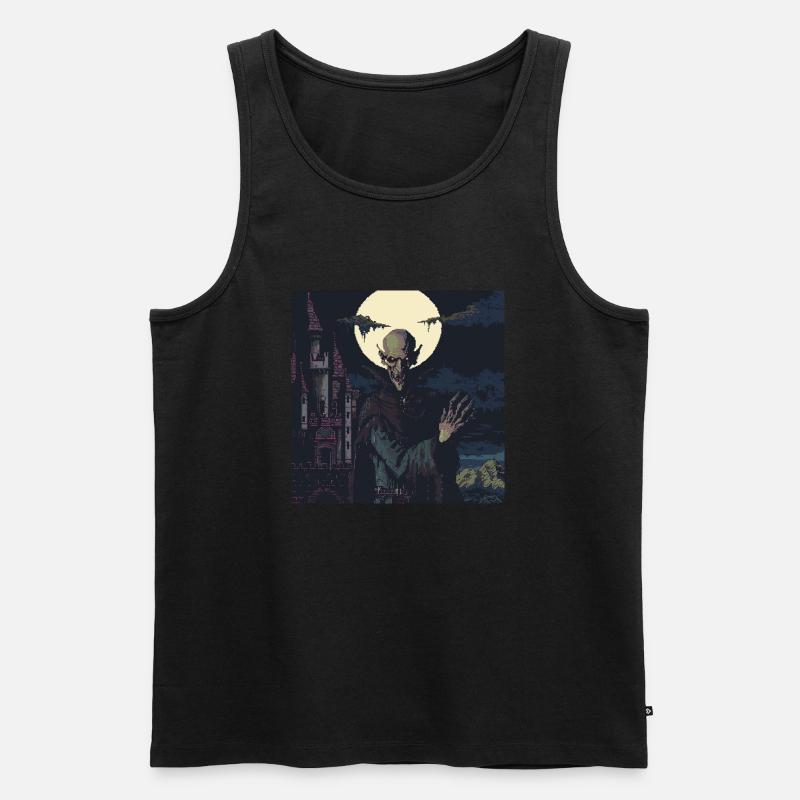 Nosferatu 16 Bit - Männer Premium Bio Tank Top - Schwarz