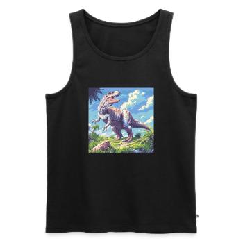 dinosaure - Débardeur bio Premium Homme - noir - Devant - AI Model Male 178 light (178cm)