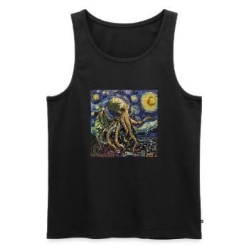 Van Gogh - Männer Premium Bio Tank Top - Schwarz - Vorne - AI Model Male 178 light (178cm)
