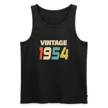 1954 Vintage Retro Classic 1954 - Men's Premium Organic Tank Top - black - Front - AI Model Male 178 light (178cm)