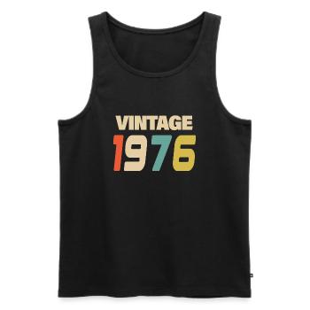 1976 Vintage Retro Classique 1976 - Débardeur bio Premium Homme - noir - Devant - Michal (187cm)