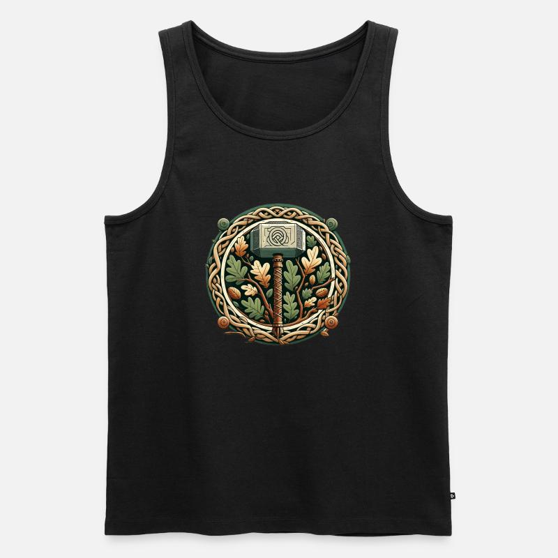 Thors-Hammer - Männer Premium Bio Tank Top - Schwarz