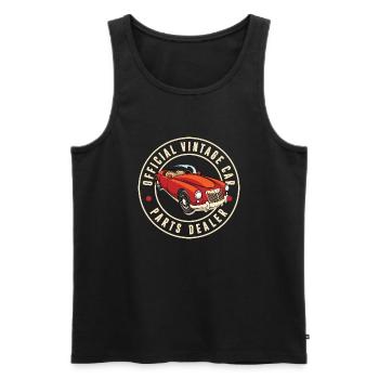 Official Vintage Car Parts Dealer Classic Hot Rod - Men's Premium Organic Tank Top - black - Front - Michal (187cm)