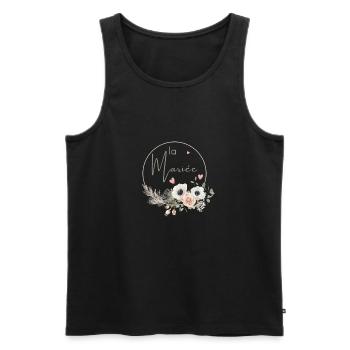 Bridal Crown Boho Flowers - Men's Premium Organic Tank Top - black - Front - AI Model Male 178 light (178cm)