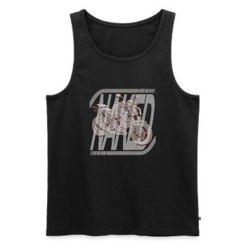 Count Nakedbike - Men's Premium Organic Tank Top - black - Front - AI Model Male 178 light (178cm)