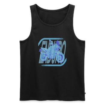 Flucht Enduro - Männer Premium Bio Tank Top - Schwarz - Vorne - Michal (187cm)