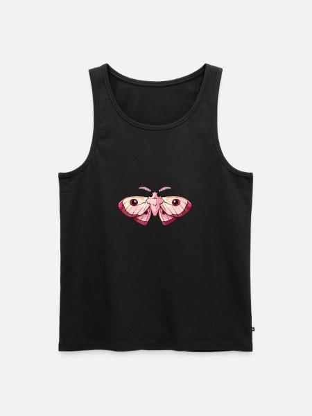 Adorable Pink Kawaii Moth - Men's Premium Organic Tank Top - black