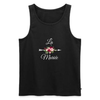 The Bridal Arrow Flower Bouquet - Men's Premium Organic Tank Top - black - Front - AI Model Male 178 light (178cm)