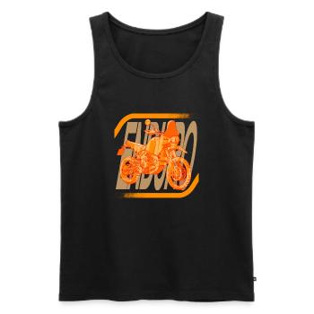 SaharaX Enduro - Männer Premium Bio Tank Top - Schwarz - Vorne - Michal (187cm)