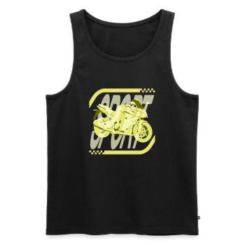 Samurai-Sport - Männer Premium Bio Tank Top - Schwarz - Vorne - Michal (187cm)