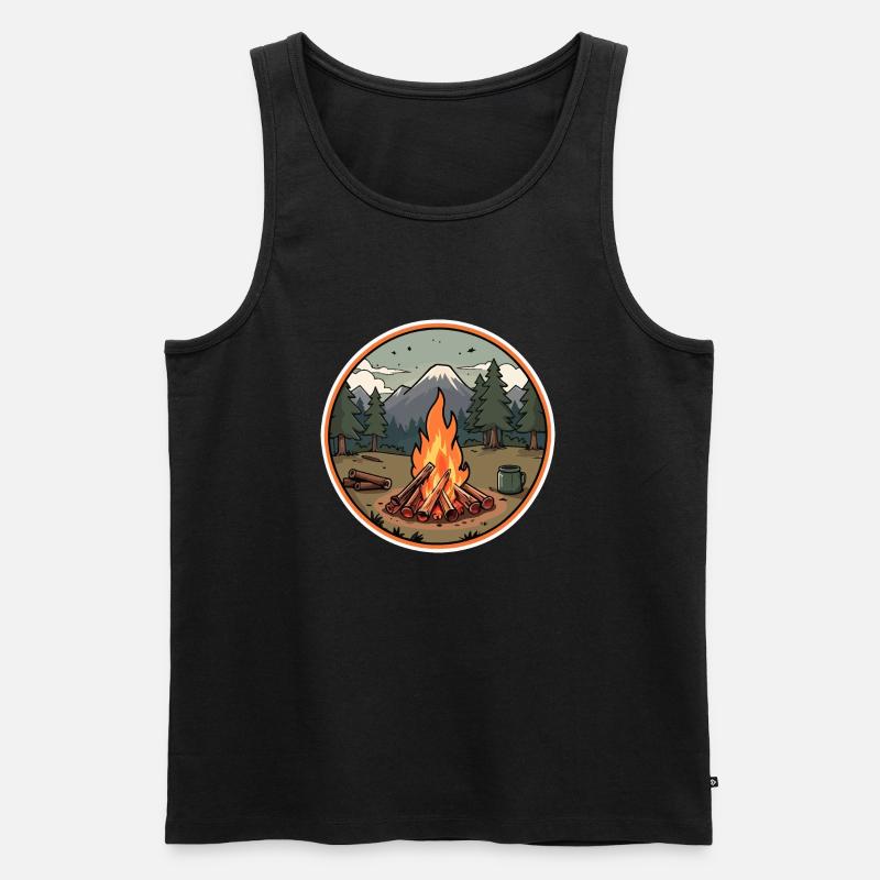 bushcraft - Männer Premium Bio Tank Top - Schwarz