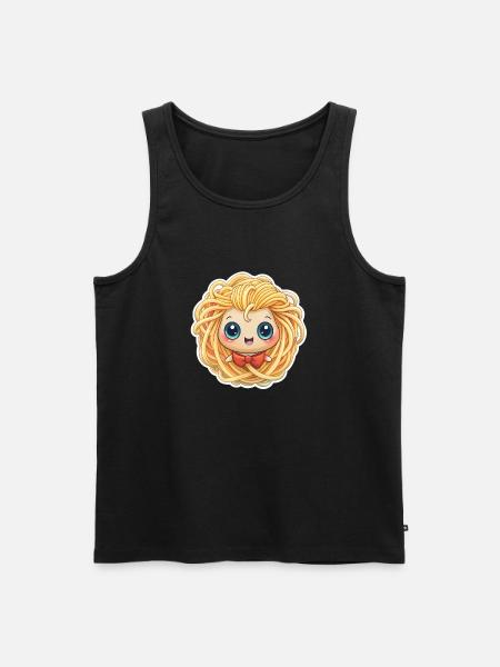 SPAGHETTI-MÄDCHEN - Männer Premium Bio Tank Top - Schwarz