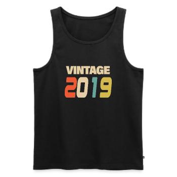 2019 Vintage Retro Classic 2019 - Men's Premium Organic Tank Top - black - Front - Michal (187cm)