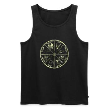 Wikinger norden valhalla schweden skandinavien flaga - Männer Premium Bio Tank Top - Schwarz - Vorne - Michal (187cm)