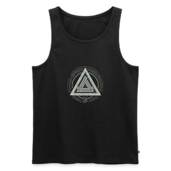 Triquetra - Men's Premium Organic Tank Top - black - Front - AI Model Male 178 light (178cm)