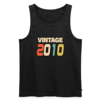 2010 Vintage Retro Classique 2010 - Débardeur bio Premium Homme - noir - Devant - Michal (187cm)