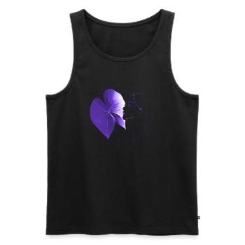 Blumen Frauen Mädchen Mode Design Kunst Weiblicher Stil - Männer Premium Bio Tank Top - Schwarz - Vorne - AI Model Male 178 light (178cm)