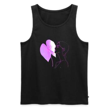 Blumen Frauen Mädchen Mode Design Kunst Weiblicher Stil - Männer Premium Bio Tank Top - Schwarz - Vorne - AI Model Male 178 light (178cm)