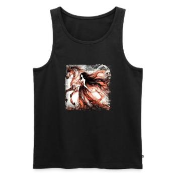 Blumen Frauen Mädchen Mode Design Kunst Weiblicher Stil - Männer Premium Bio Tank Top - Schwarz - Vorne - Michal (187cm)