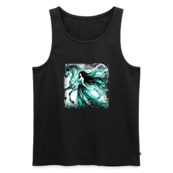 Blumen Frauen Mädchen Mode Design Kunst Weiblicher Stil - Männer Premium Bio Tank Top - Schwarz - Vorne - AI Model Male 178 light (178cm)
