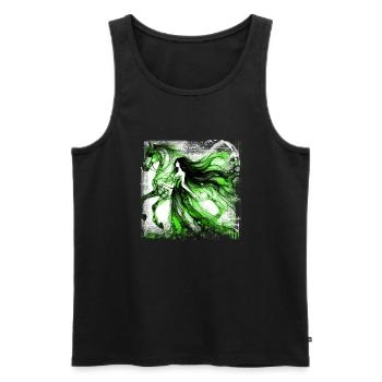 Flowers Women girl fashion design art female style - Men's Premium Organic Tank Top - black - Front - Michal (187cm)