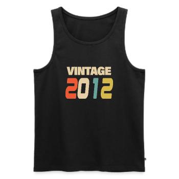 2012 Vintage Retro Classic 2012 - Männer Premium Bio Tank Top - Schwarz - Vorne - AI Model Male 178 light (178cm)