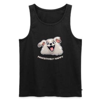 Glück Hündchen - Männer Premium Bio Tank Top - Schwarz - Vorne - AI Model Male 178 light (178cm)