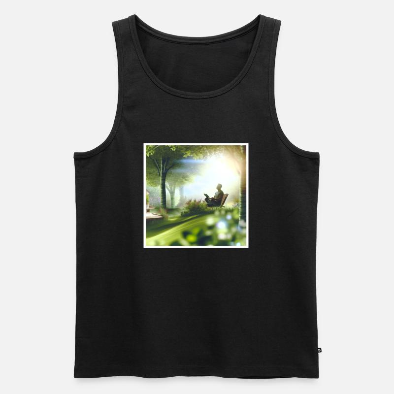 Selbstliebe - Männer Premium Bio Tank Top - Schwarz