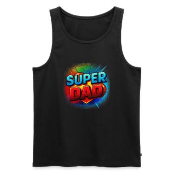 VATERTAG - Männer Premium Bio Tank Top - Schwarz - Vorne - Michal (187cm)
