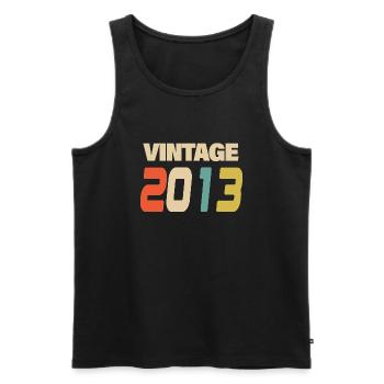 2013 Vintage Retro Classic 2013 - Männer Premium Bio Tank Top - Schwarz - Vorne - AI Model Male 178 light (178cm)