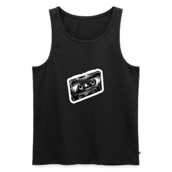 Band - Männer Premium Bio Tank Top - Schwarz - Vorne - AI Model Male 178 light (178cm)