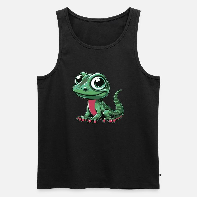 Eidechse - Männer Premium Bio Tank Top - Schwarz